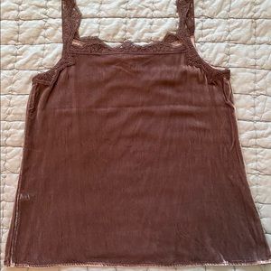 Velveteen and lace camisole size medium